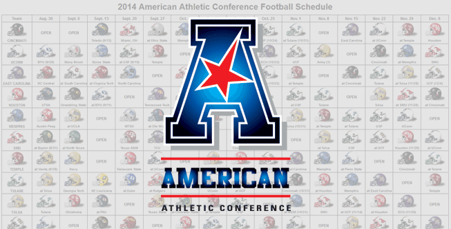 2014 AAC Helmet Schedule