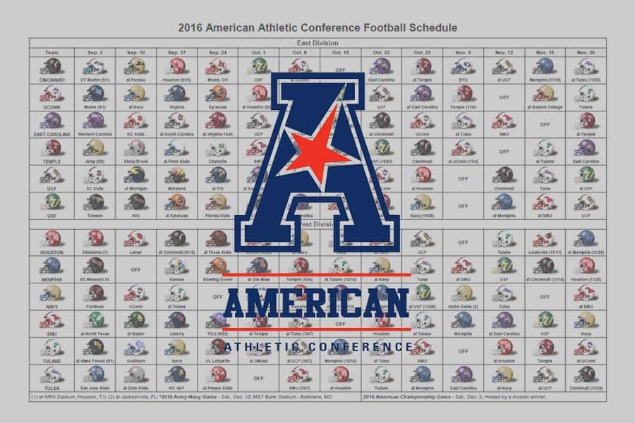 2016 American Helmet Schedule