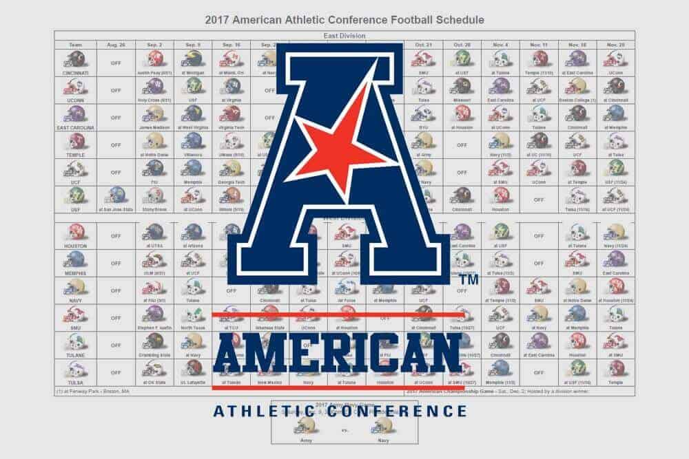 2017 American Football Helmet Schedule